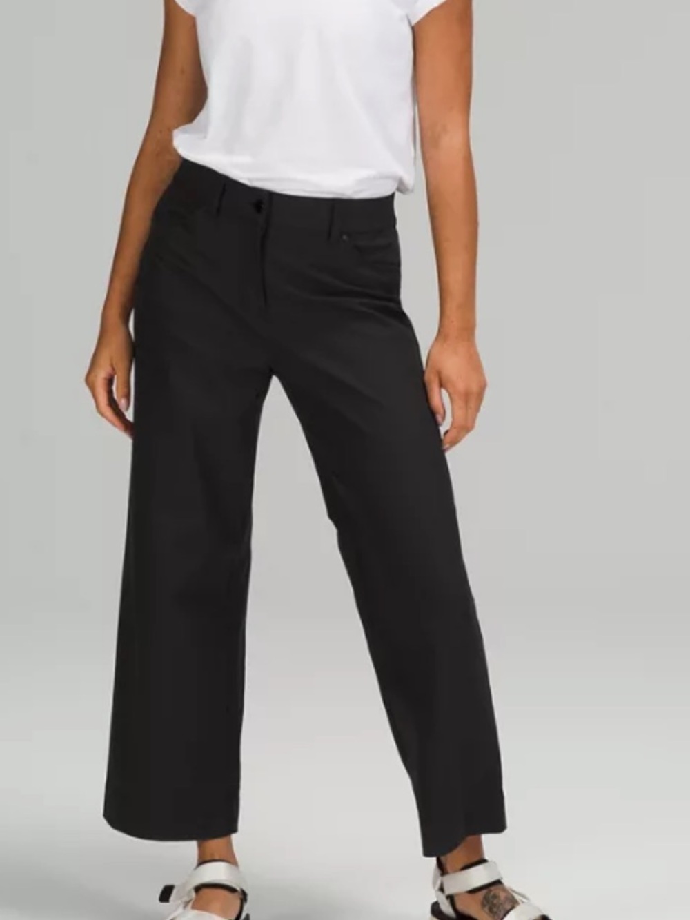 Lululemon Athletica Black City Sleek 5Pkt Wide Leg Pants, Size 28, NWT - Picture 3 of 11